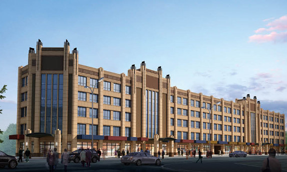 陜煤建設(shè)天工公司雅荷中央廣場(chǎng)1#、2#樓封頂