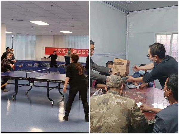 陜煤建設(shè)天工公司土建二部開展“慶五一，迎五四”乒乓球比賽主題黨日活動
