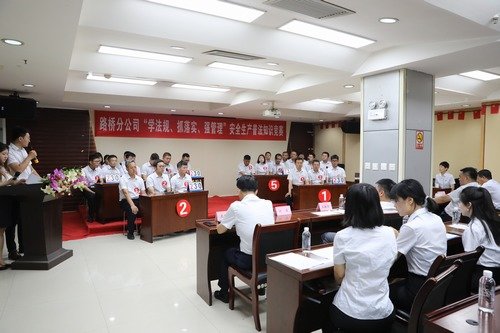 陜煤建設(shè)路橋分公司舉辦“學(xué)法規(guī)、抓落實(shí)、強(qiáng)管理”安全生產(chǎn)普法知識(shí)競(jìng)賽