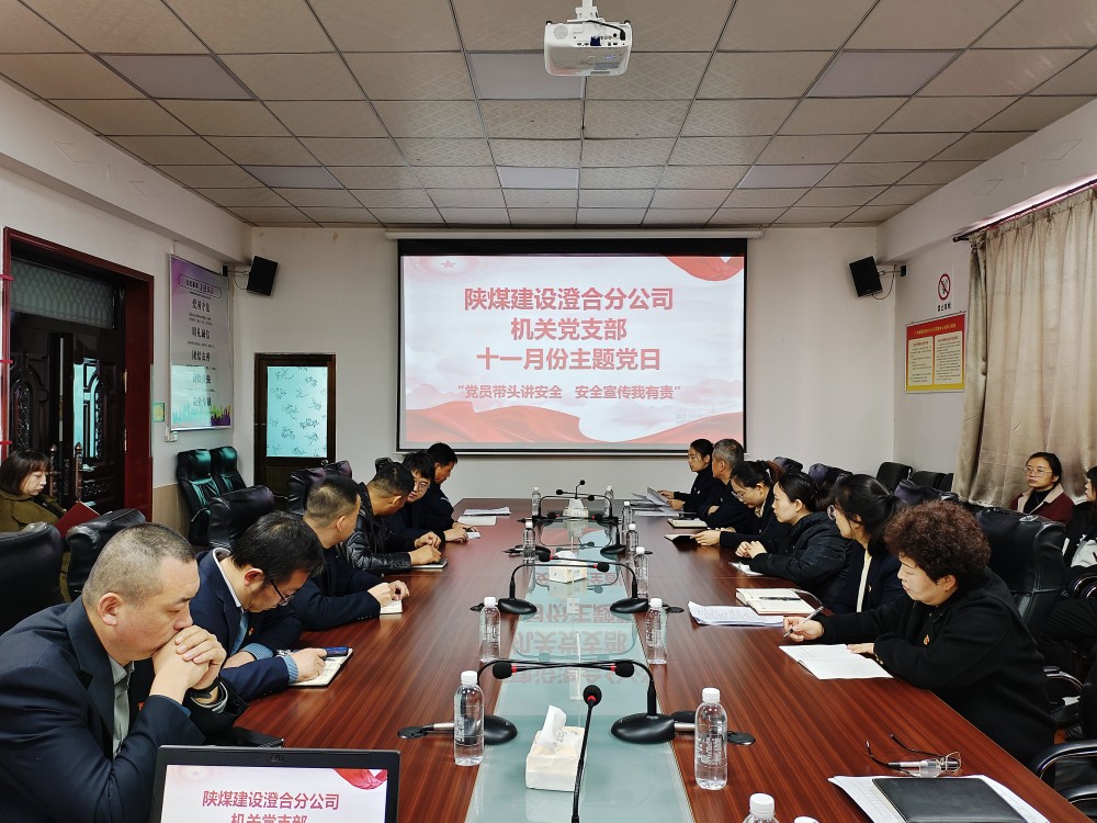 陜煤建設(shè)澄合分公司機(jī)關(guān)黨支部開(kāi)展“黨建引領(lǐng)聚合力 安全護(hù)航促發(fā)展”主題黨日活動(dòng)